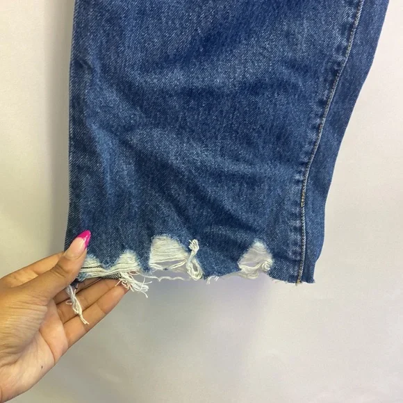 JOES JEANS Women's Blake High Rise Wide Leg Distressed Crop Jean Minerva NWT 26
